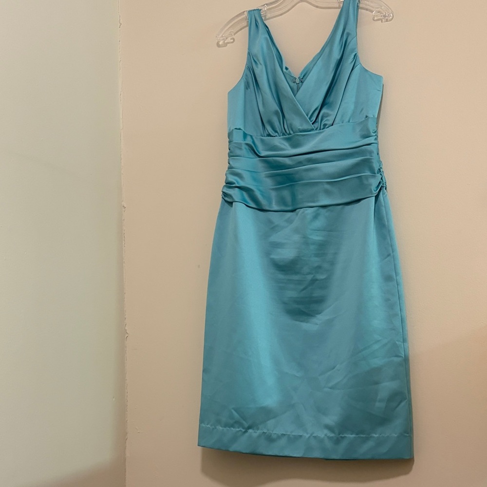 David's Bridal Aqua Sleeveless Dress